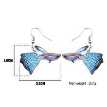 Load image into Gallery viewer, Guppy Fish Acrylic Earrings
