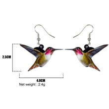 Load image into Gallery viewer, Hummingbird Acrylic Earrings
