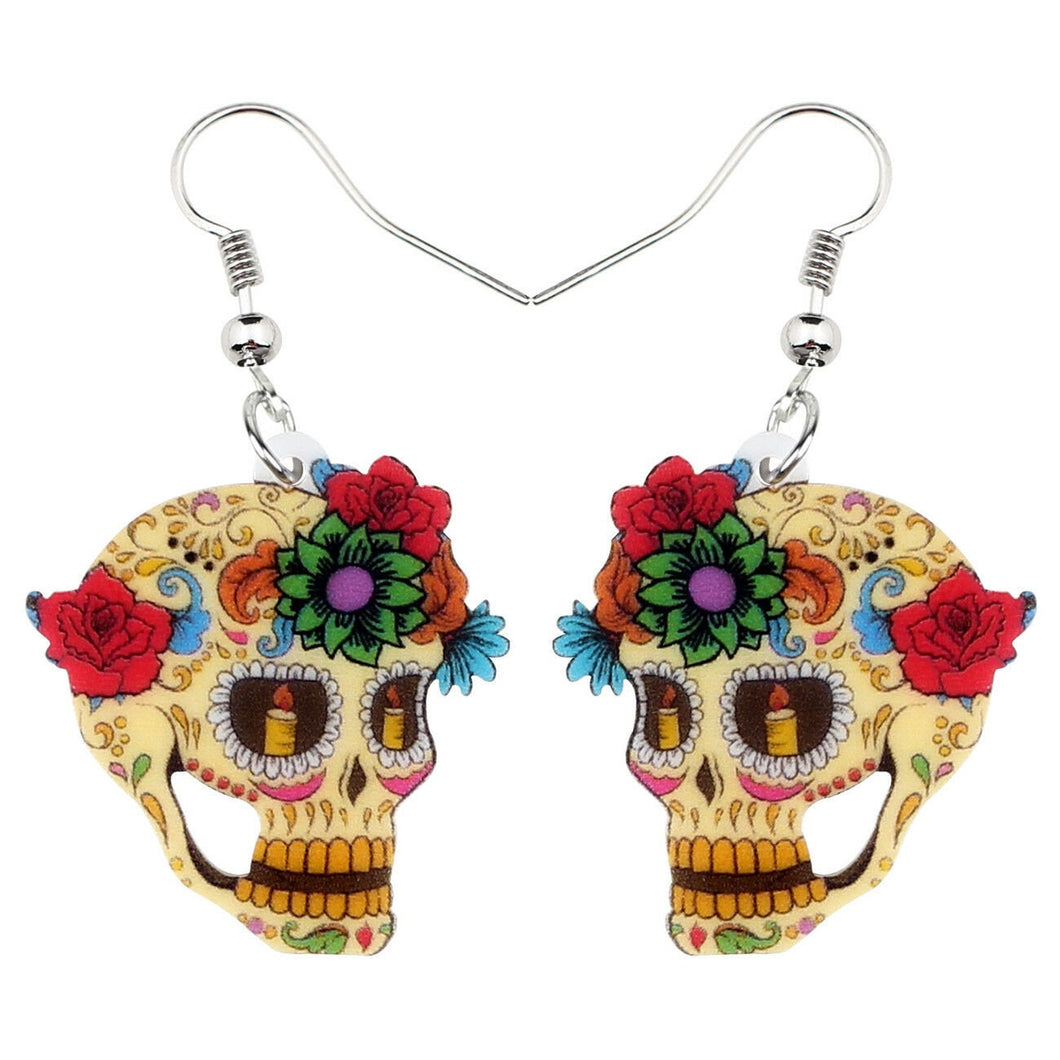 Skull Skeleton Acrylic  Earrings