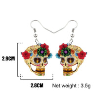 Load image into Gallery viewer, Skull Skeleton Acrylic  Earrings
