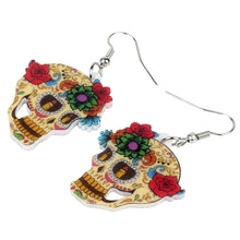 Load image into Gallery viewer, Skull Skeleton Acrylic  Earrings
