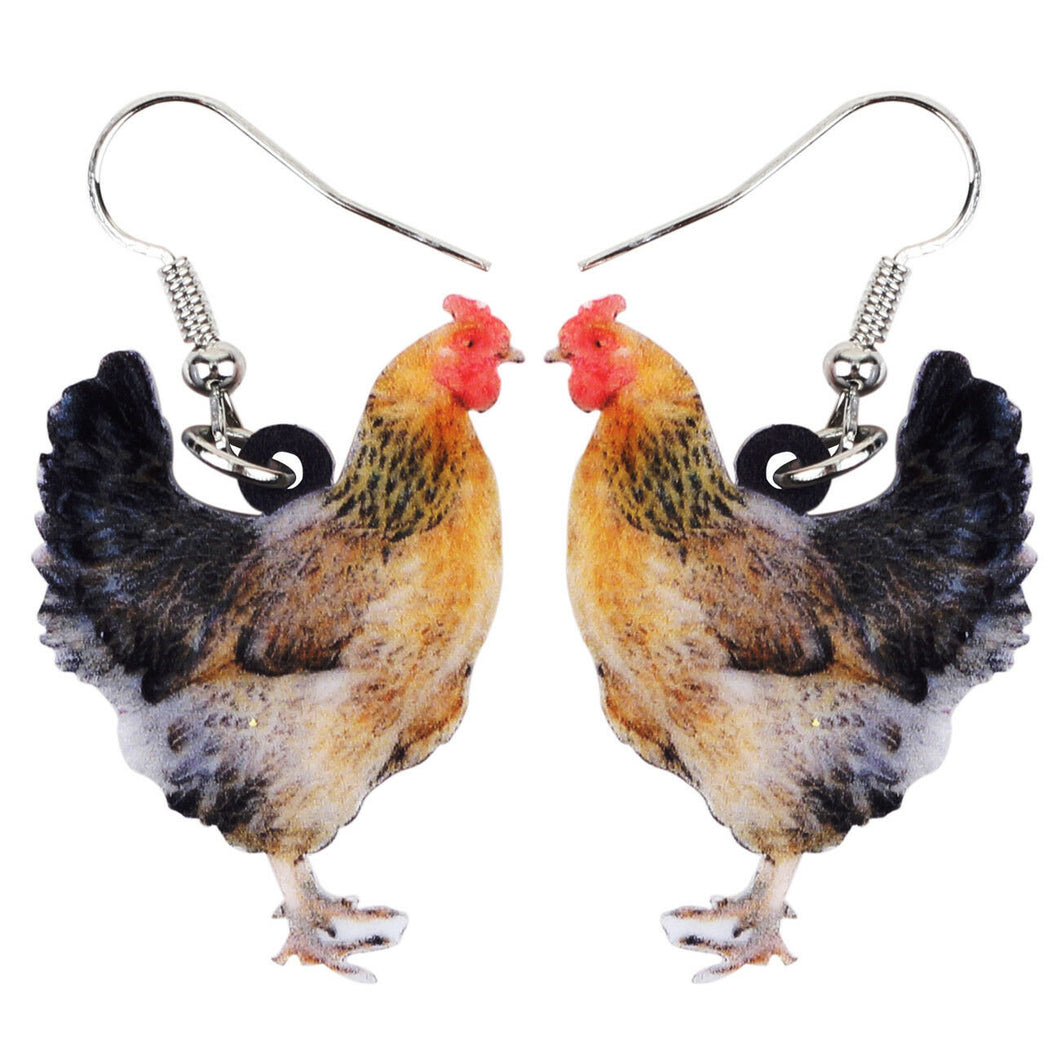 Chicken Hen  Acrylic Earrings