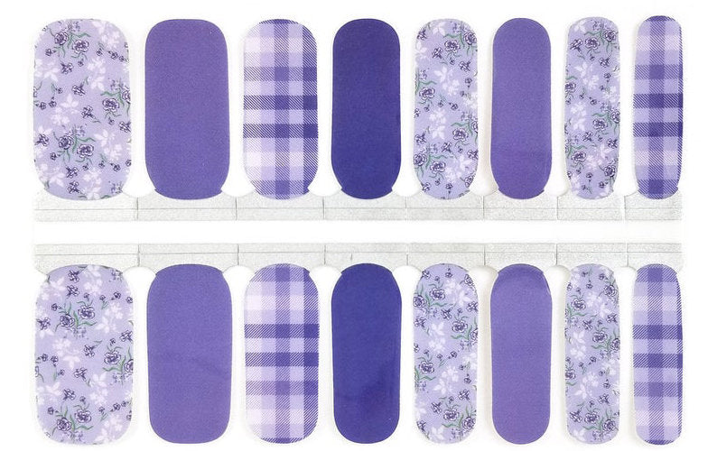 Purple Lavender Flower  Nail Polish Wraps - Nail Polish Strips