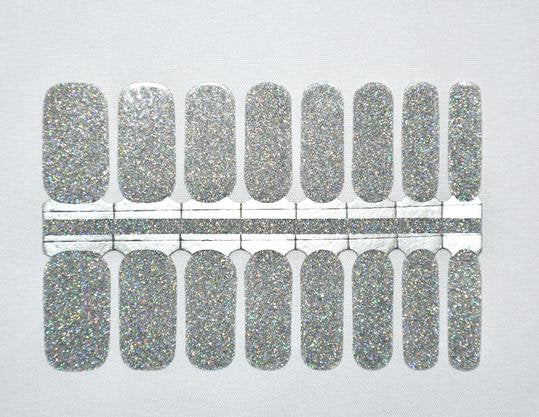 Silver Nail Polish Wraps - Nail Polish Strips
