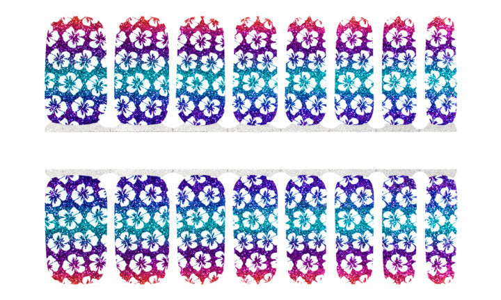 Hibiscus Flower Nail Polish Wraps - Nail Polish Strips