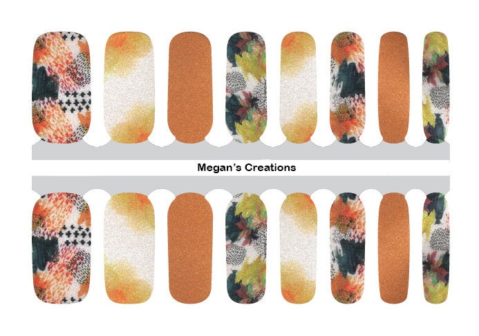 Fall Color Nail Polish Wraps - Nail Polish Strips