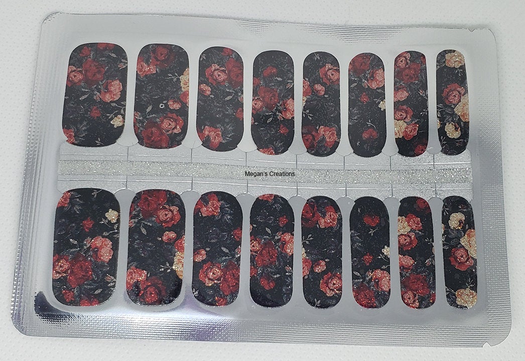 Roses Flowers Yellow Nail Polish Wraps - Nail Polish Strips