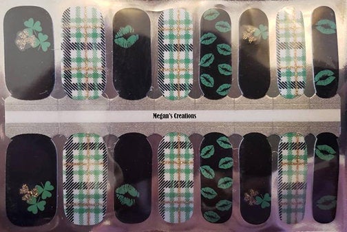 Kiss Me I'm Irish St. Patrick Day Nail Polish Wraps - Nail Polish Strips