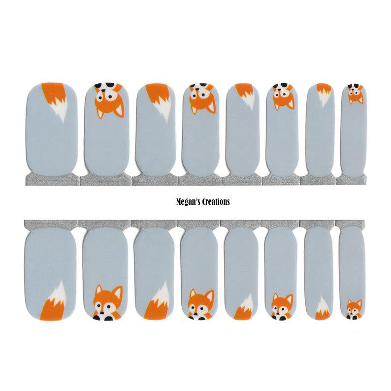 Fox Animal Nail Polish Wraps - Nail Polish Strips