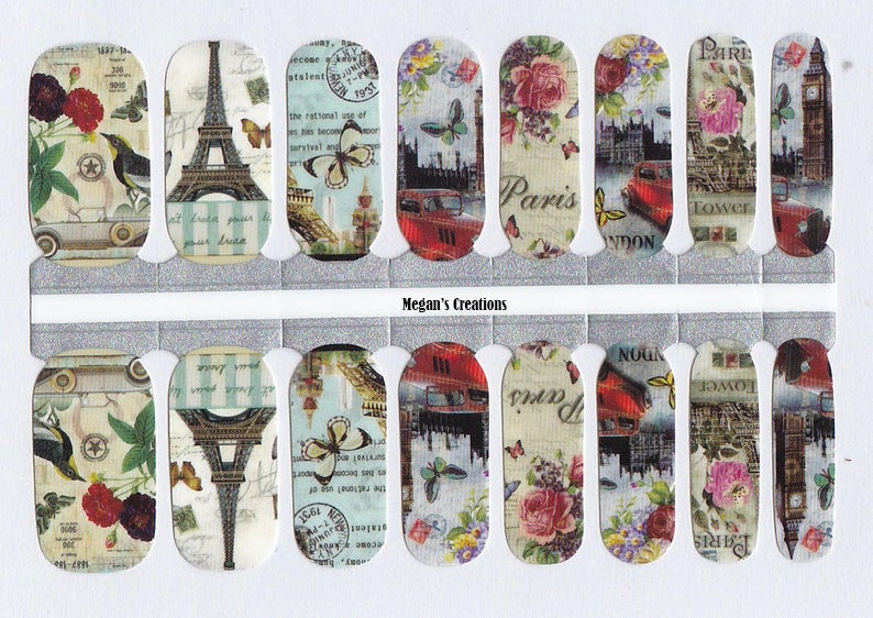 Paris Design Nail Polish Wraps - Nail Polish Strips