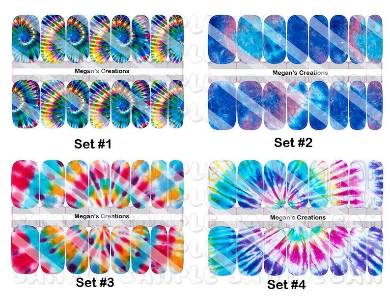 Tie-Dye Nail Polish Wraps - Nail Polish Strips