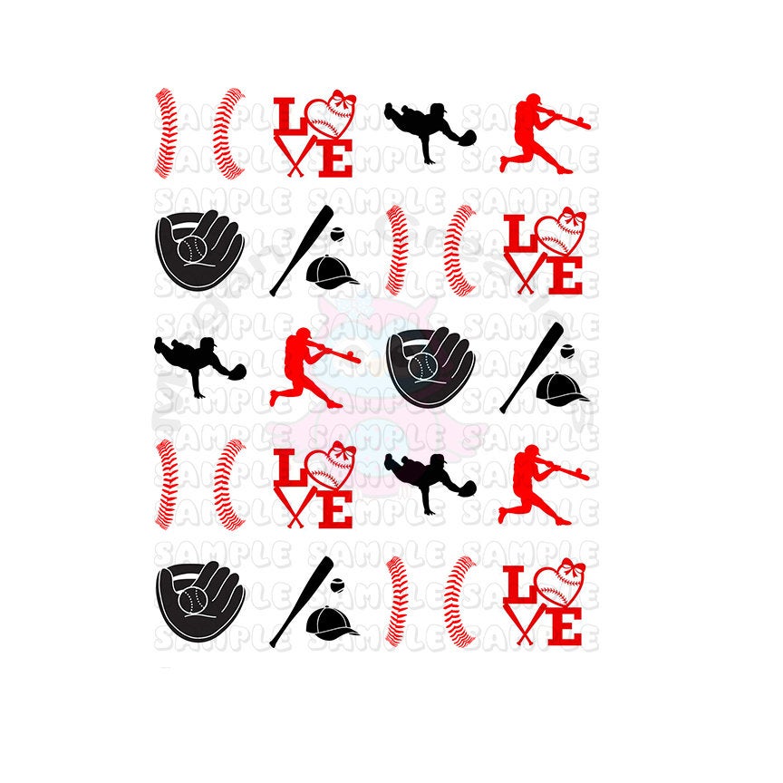 Baseball Nail Art Decals