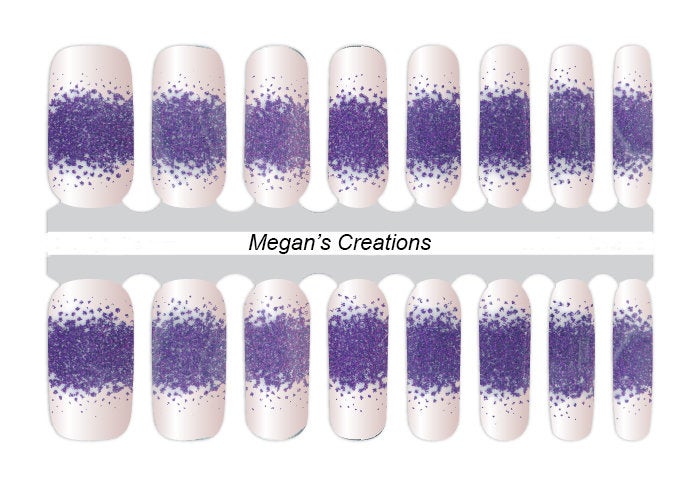 Purple Ombre Nail Polish Wraps - Nail Polish Strips