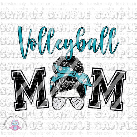 Mom life, Volleyball Mom Clear Waterslide Decals