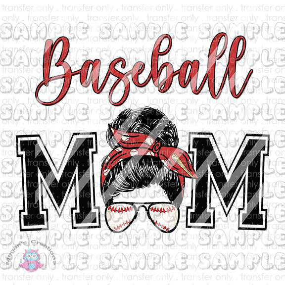 Mom life, Baseball Mom Clear Waterslide Decals