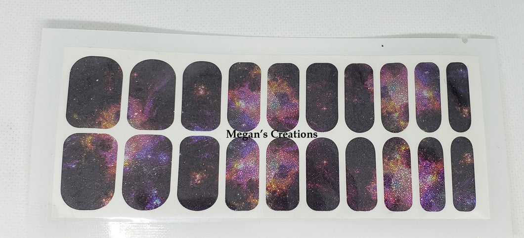 Galaxy Glitter #2 Nail Polish Wraps - Nail Polish Strips