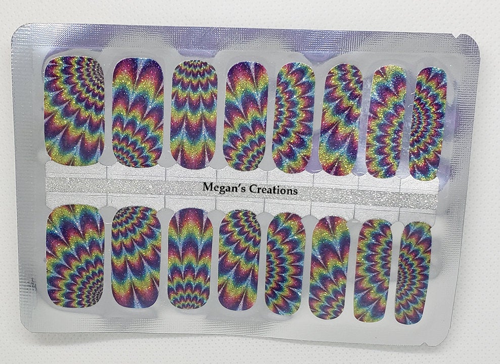 Tie-Dye Crazy Color Nail Polish Wraps - Nail Polish Strips