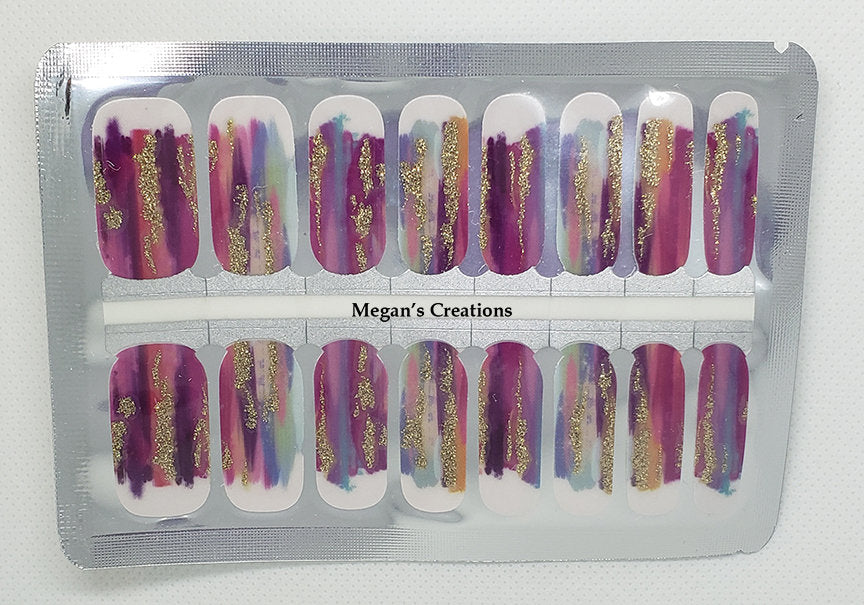 Colorful Mix  Abstract  Nail Polish Wraps - Nail Polish Strips