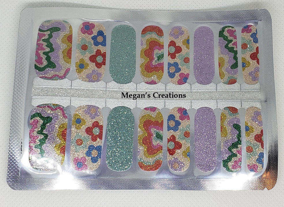 Mix Color Flower Nail Polish Wraps - Nail Polish Strips