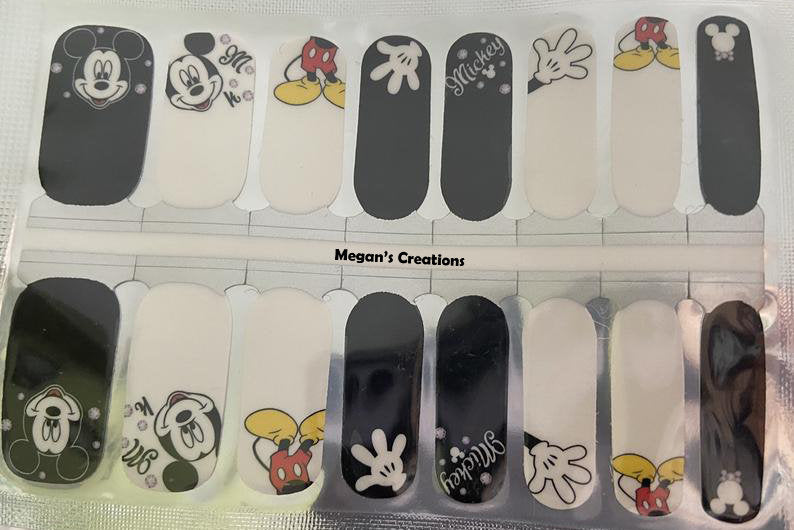 Black White Cartoon Nail Polish Wraps - Nail Polish Strips