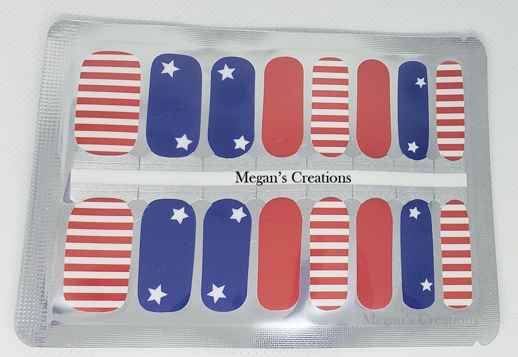 4th of July Star USA Nail Polish Wraps - Nail Polish Strips