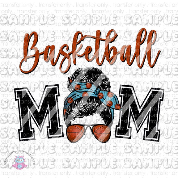 Basketball Mom Clear Waterslide Decals