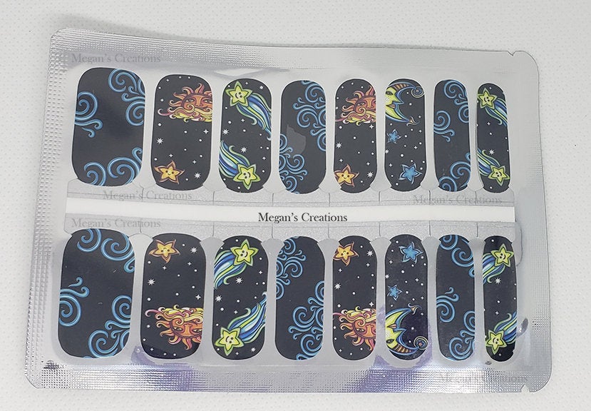 Star Moon Wind Nail Polish Wraps - Nail Polish Strips