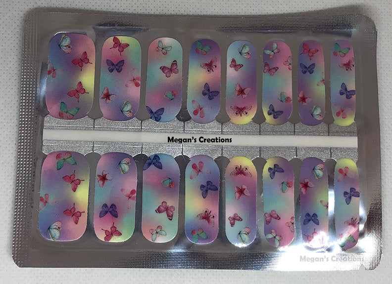 Butterflies Nail Polish Wraps - Nail Polish Strips