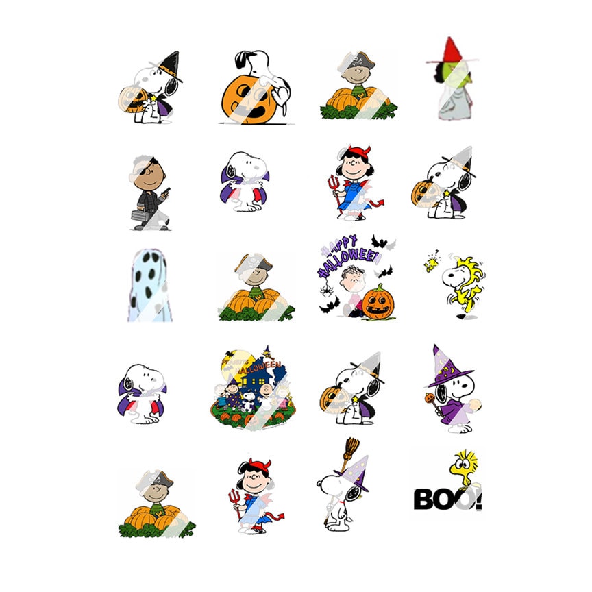Cartoon Holiday Nail Art Decals - Waterslide Nail Decals