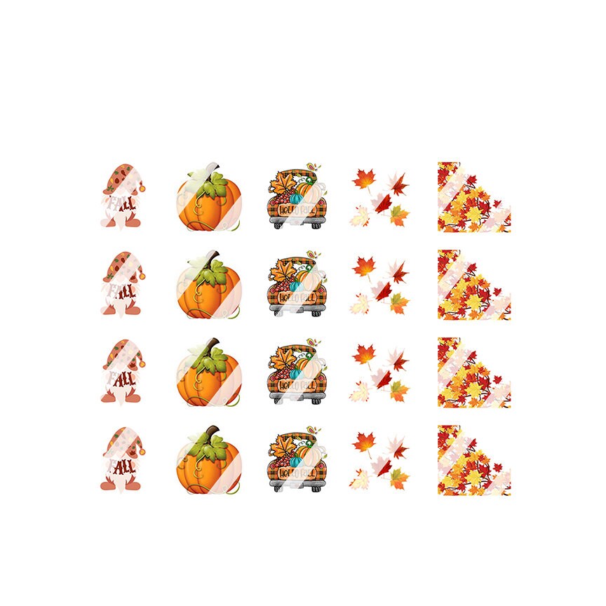 Fall Nail Art Decals - Waterslide Nail Decals