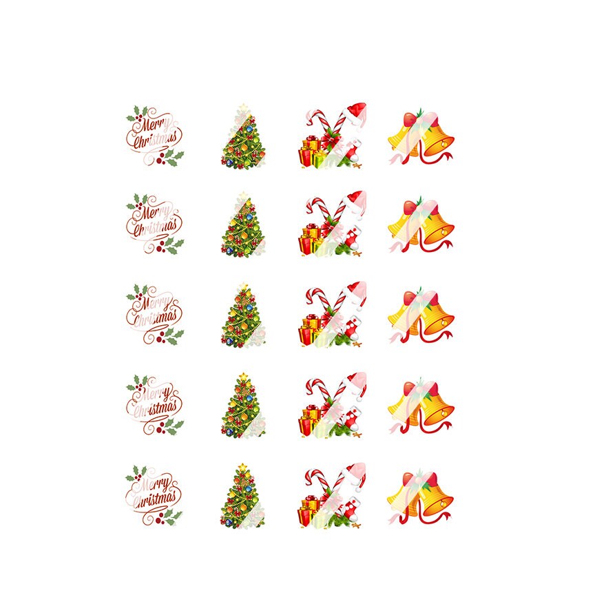 Christmas Mix Set #3 Nail Art Decals - Waterslide Nail Decals