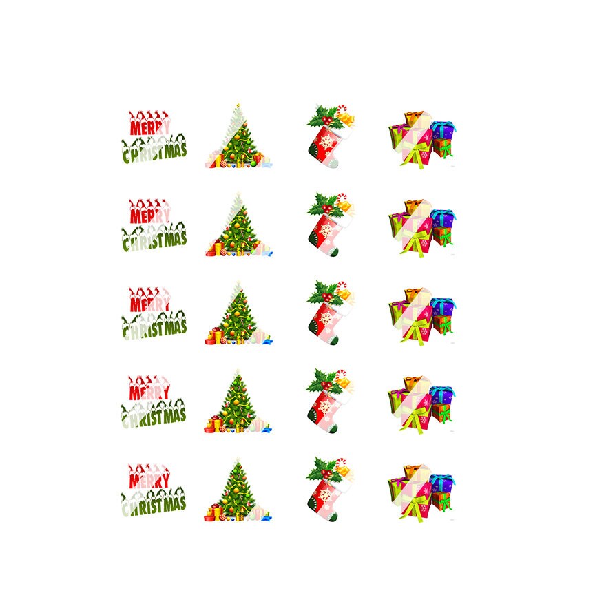 Christmas Mix Set #2 Nail Art Decals - Waterslide Nail Decals