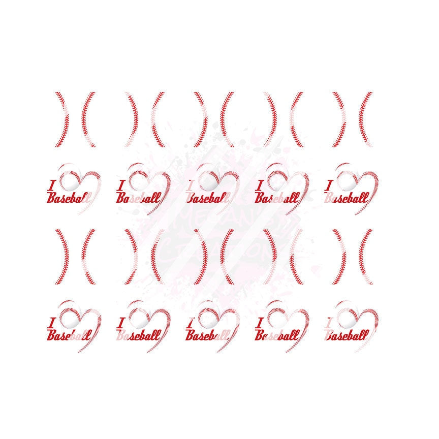 Baseball Nail Art Decals - Waterslide Nail Decals