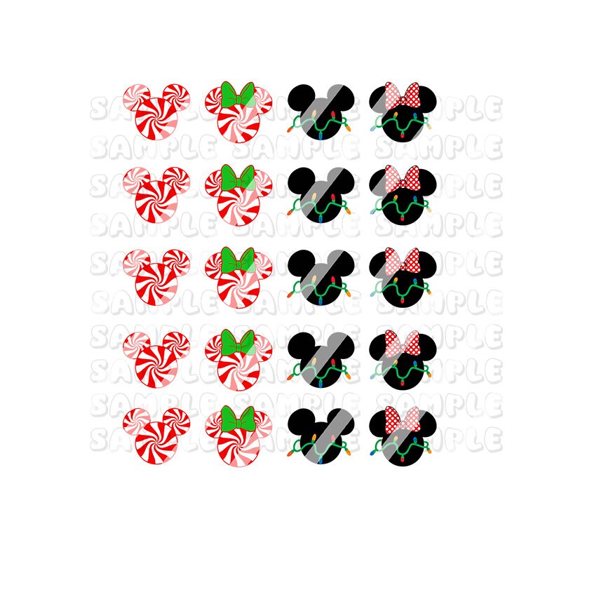 Holiday Christmas Nail Art Decals - Waterslide Nail Decals - Design #10