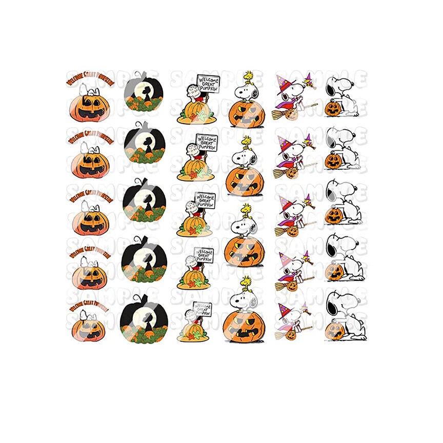 Halloween, Fall  Nail Art Decals - Waterslide Nail Decals - Design #1