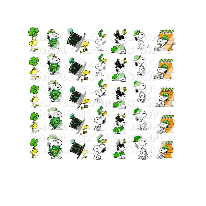 St. Patrick's Day Nail Art Decals- Waterslide Nail Decals - Design #2