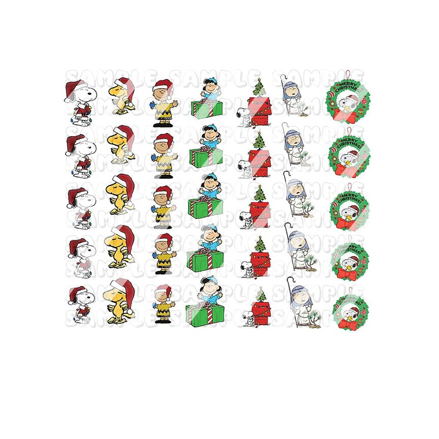 Christmas Nail Art Decals - Waterslide Nail Decals - Design #2