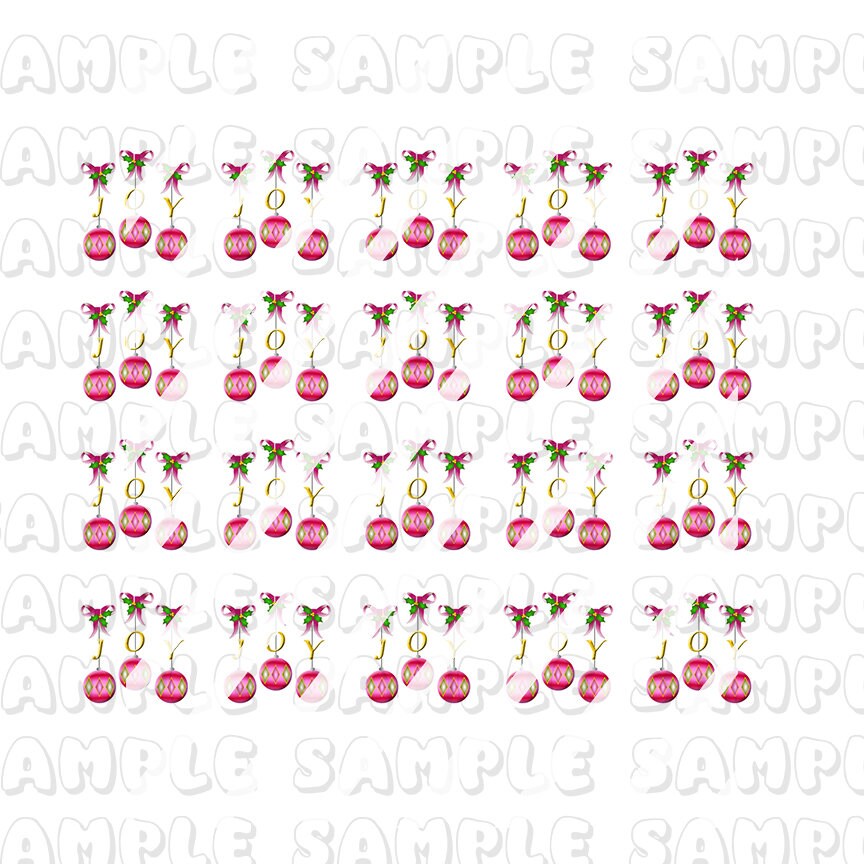 Christmas Set #4 Nail Art Decals - Waterslide Nail Decals