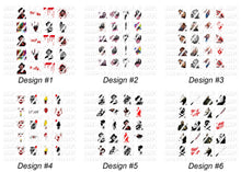 Load image into Gallery viewer, Halloween,  Horror Nail Art Decals - Waterslide Nail Decals
