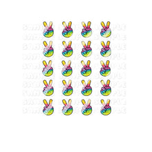 Load image into Gallery viewer, Peace Signs Nail Art Decals - Waterslide Nail Decals

