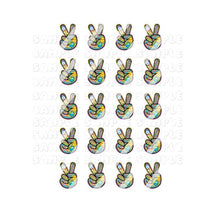 Load image into Gallery viewer, Peace Signs Nail Art Decals - Waterslide Nail Decals
