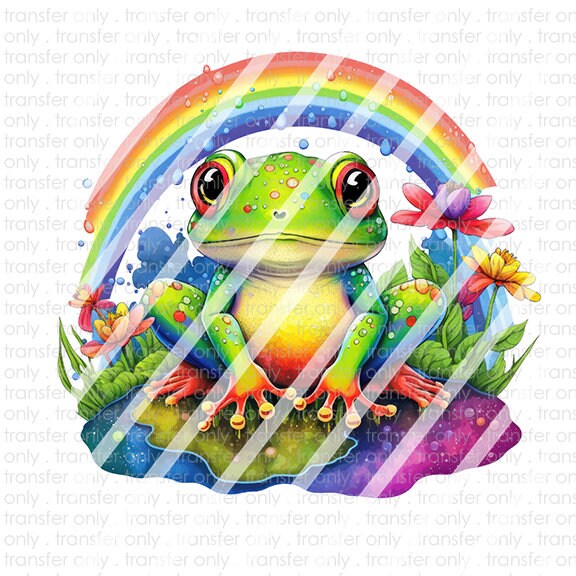 Frog & Rainbow Waterslide Decals -  Ready to Use