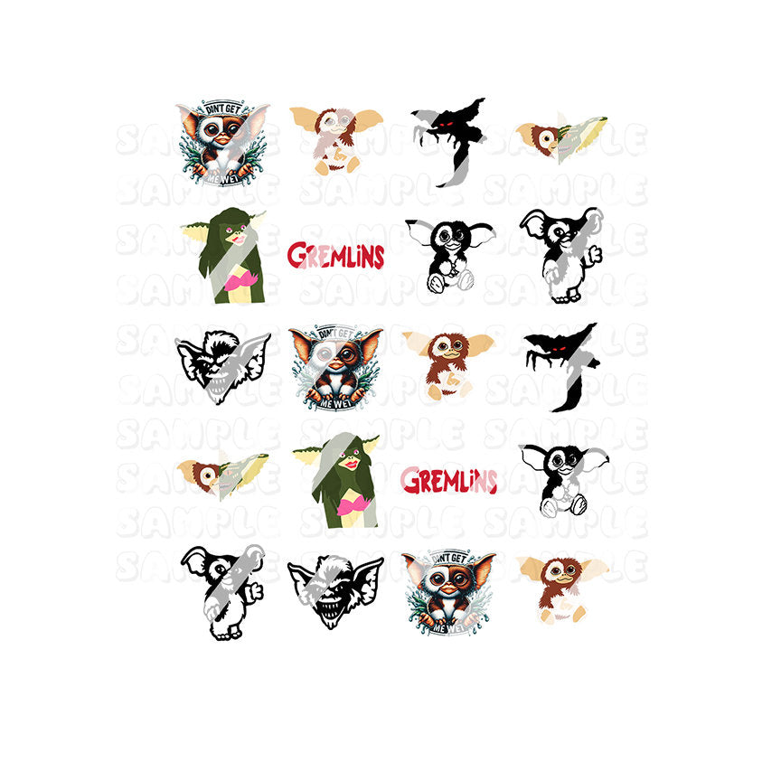 Christmas Halloween Nail Art Decals - Waterslide Nail Decals