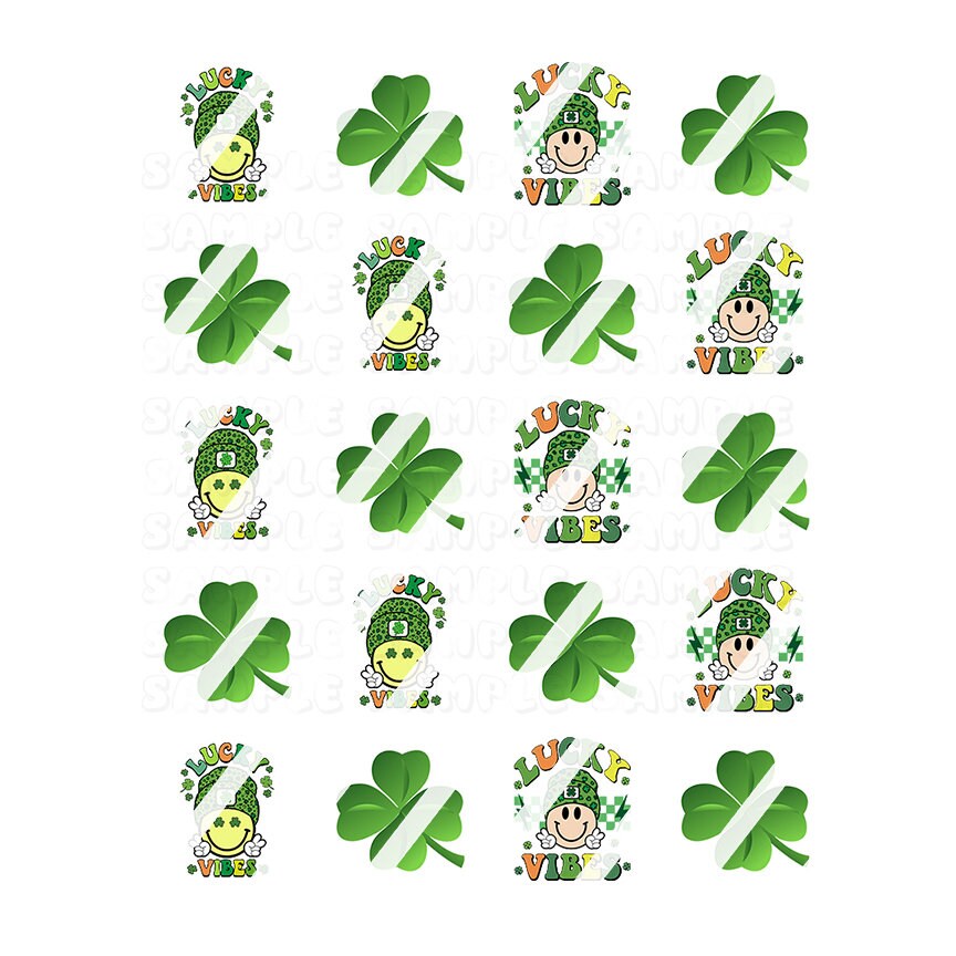 St. Patrick's Day Lucky Nail Art Decals- Waterslide Nail Decals